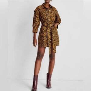 Wild Elegance Button-Up Mini Dress